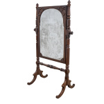 Early 19th Century Mahogany Cheval Mirror