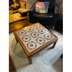 Iconic Vintage Gplan Geometric tile topped square coffee table encased in teak wood