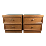 Mid Century Teak G Plan Pair Of Two Bedside Cabinets