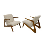 Pair of Mid-Century Modern Italian Bouclè Lounge Chairs, 1970s