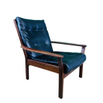 RetroVintage Mid Century Teak Danish Style Arm Chair