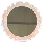 Vintage Erco Illuminated Lucite Circular Wall Mirror, 1960s