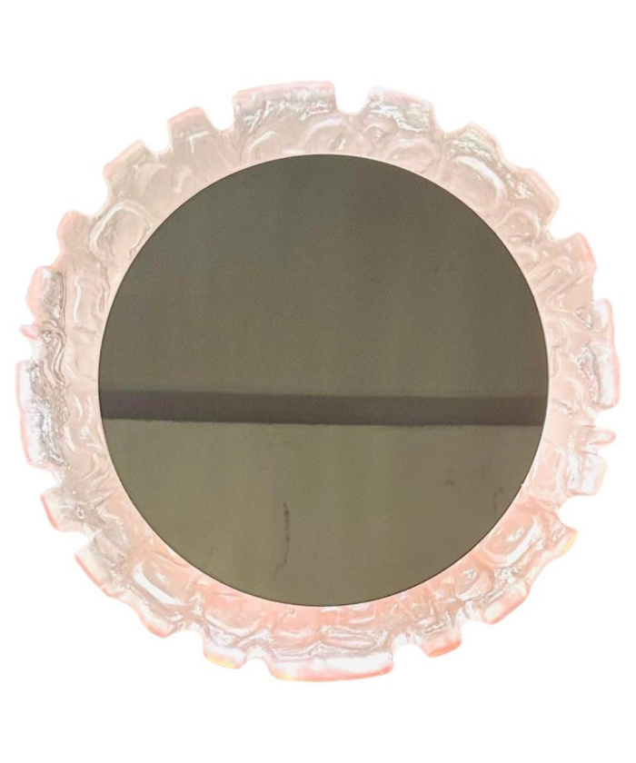 Vintage Erco Illuminated Lucite Circular Wall Mirror, 1960s