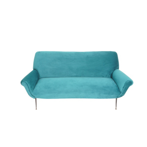 Italian Velvet Three-Seater Sofa, 1950