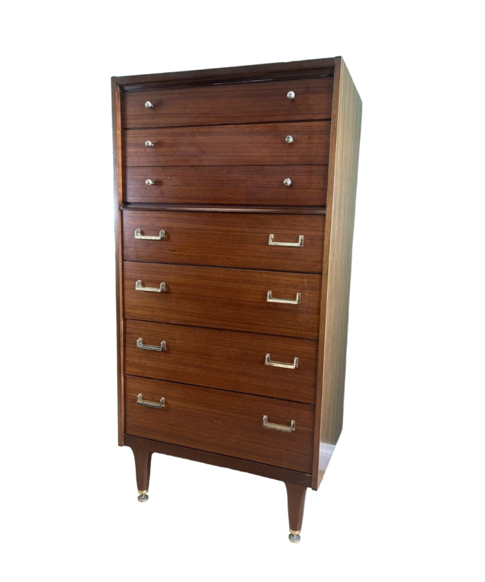 Mid Century G Plan Tallboy Chest Of Drawers