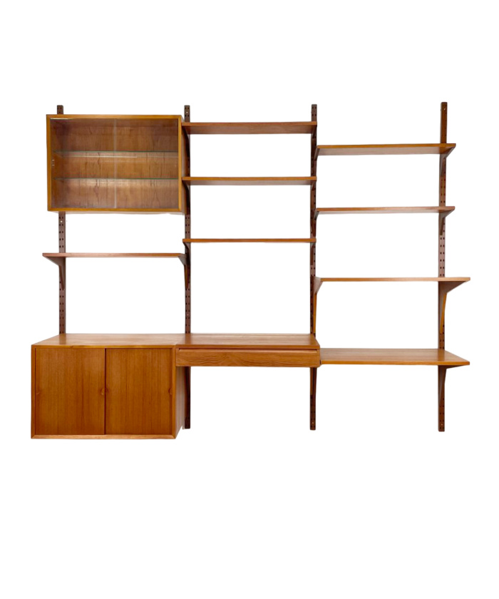 Mid Century Rosewood Wall Unit Designed By Poul Cadovius For Cado