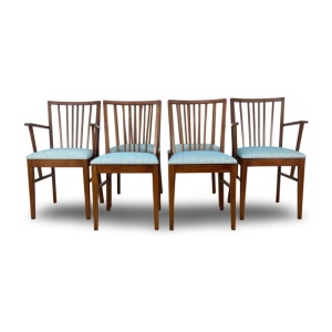 Mid Century Teak Dining Chairs By Vanson