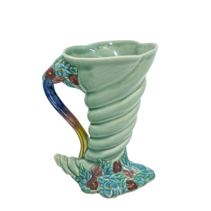 Rare Shape Clarice Cliff Green Vase