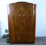 Art Deco Walnut Veneer Wardrobe Raven Furniture