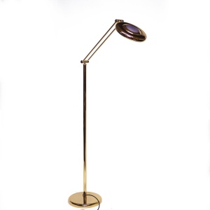 Stylish Brass Floor Lamp By Relco, 1980s