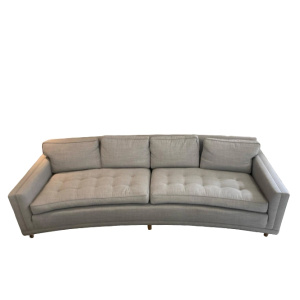 Dunbar Curved Grey Sofa By Edward Wormley