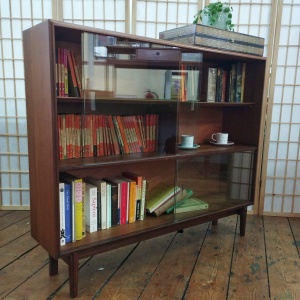 Rare Beaver and Tapley Multi-Width 1950s glazed bookcase