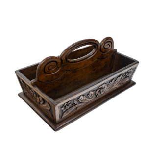 19th Century Carved Cutlery Tray