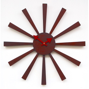 Vintage Sunray Style Lounge Wall Clock, 1970s