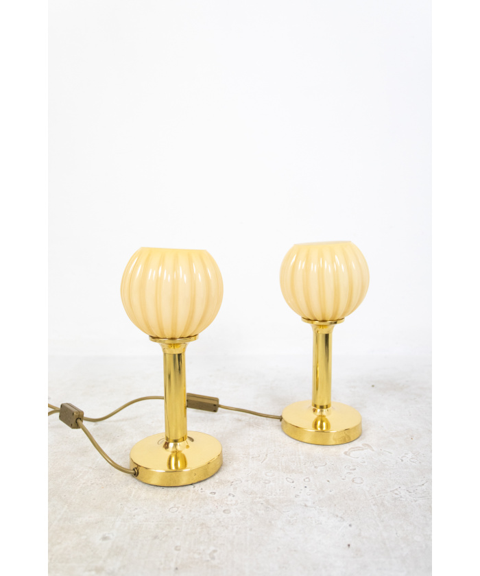 Art Deco Copper Table Lamps in Pair