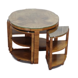 Art Deco Nest of Five Tables by Epstein 1930’s