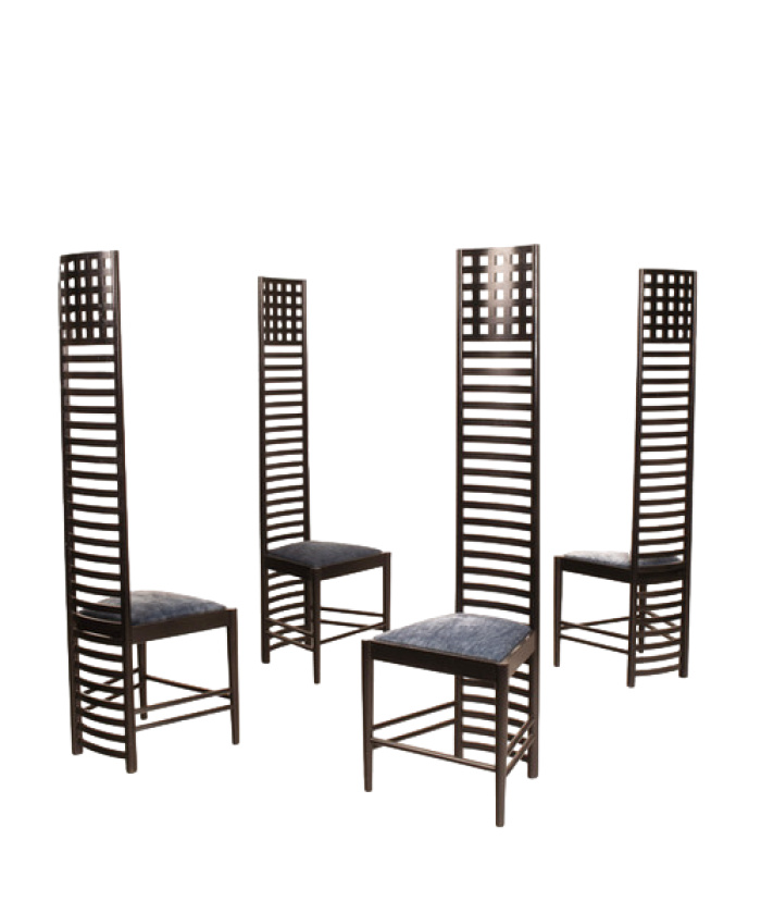 Hill House chairs by Charles Rennie Mackintosh for Alivar