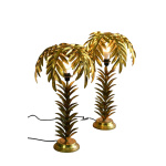 Late 20th Century Palm Tree Table Bedside Side Lamps Lights