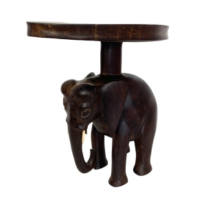 Mid Century Elephant Design Teak Side Table