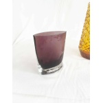 Vintage Ruckley Amethyst Purple, Textured Envelope Style, Art Glass Vase