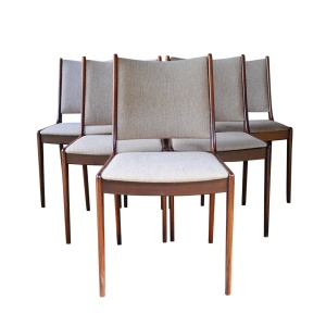 ntage Rosewood Dining Chairs By Johannes Andersen For Uldum Møbler, 1960s, Set Of 6