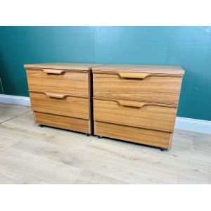 Mid Century Pair Of Two Bedside Cabinets By Austinsuite
