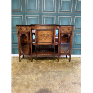 Victorian Rosewood Profusely Inlaid Sideboard