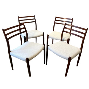 Mid Century Danish Rosewood Dining Chairs By Niels Otto Møller