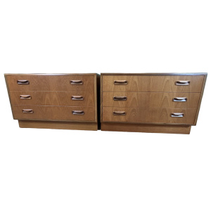 Mid Century Teak G Plan Pair Of Two Chest Of Drawers