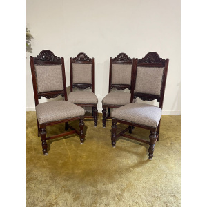 Set of four Victorian dining chairs