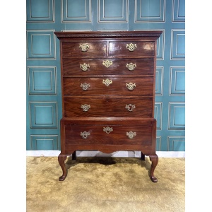 George III Mahogany Chest On Later Stand