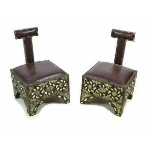 ir Antique Inlaid Moorish Chairs Circa 1900 1920