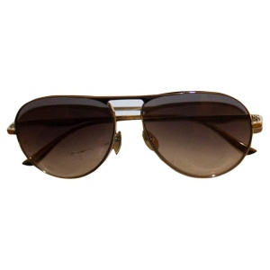 Gucci Gold Aviator Style Sunglasses
