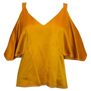 Peter Pillotto Gold top with cutaway shoulders