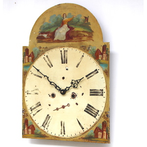 Antique Iron Dial 19th Century Grandfather Clock