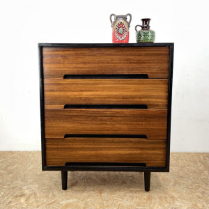 Vintage Walnut Chest Of Drawers By STAG