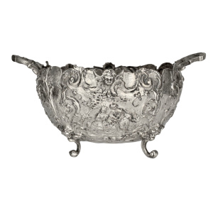 Hanau 800 Grade Silver Twin Handled Bowl By Neresheimer & Sohne